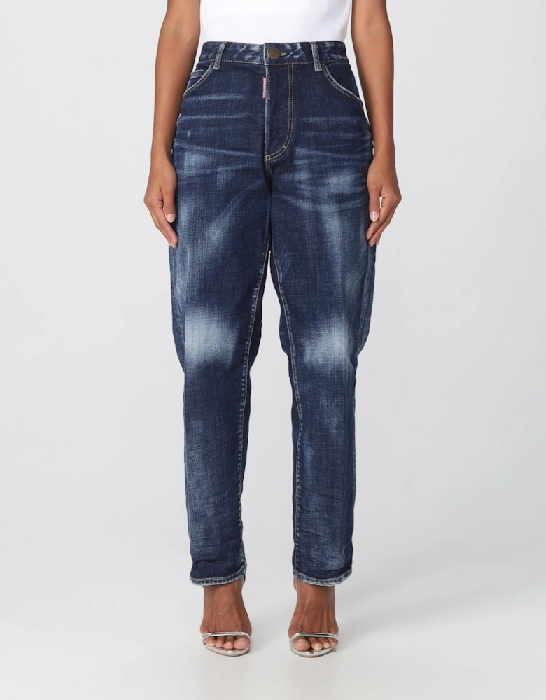 Relaxed Fit Jeans Distressed Design