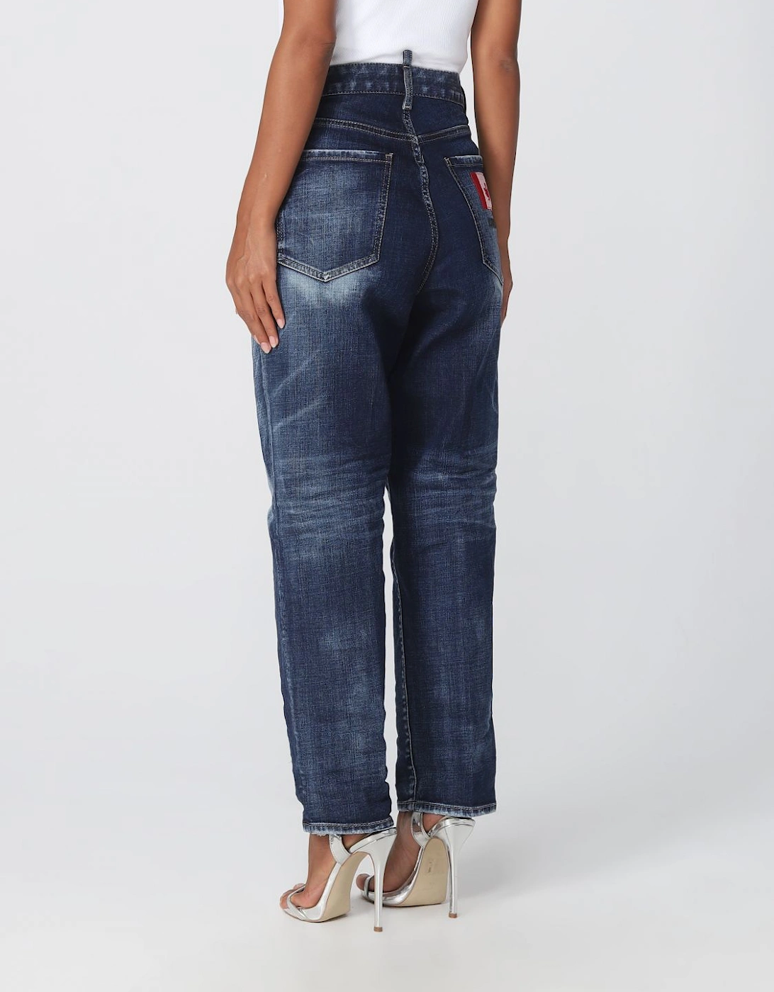 Relaxed Fit Jeans Distressed Design