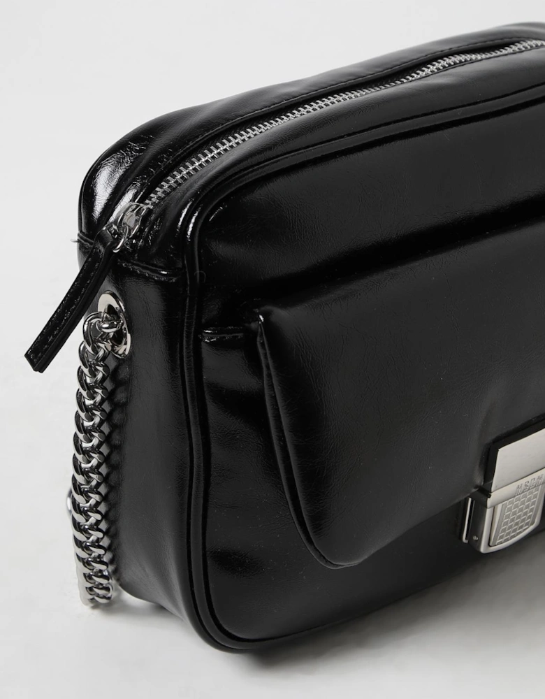 Chain Strap Leather Crossbody Bag