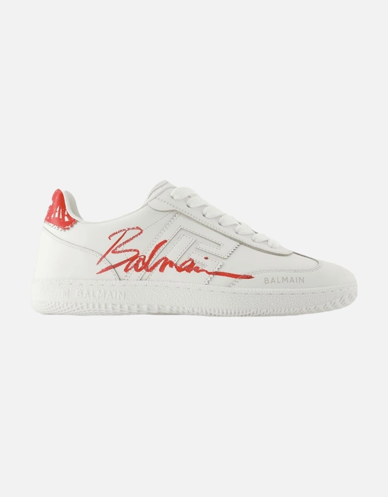 Calfskin Leather Sneakers with Smooth Finish