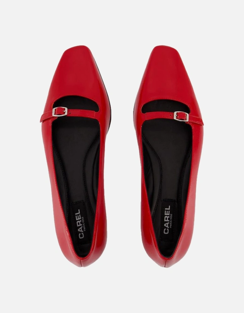 Patent Leather Flats Bow Detail