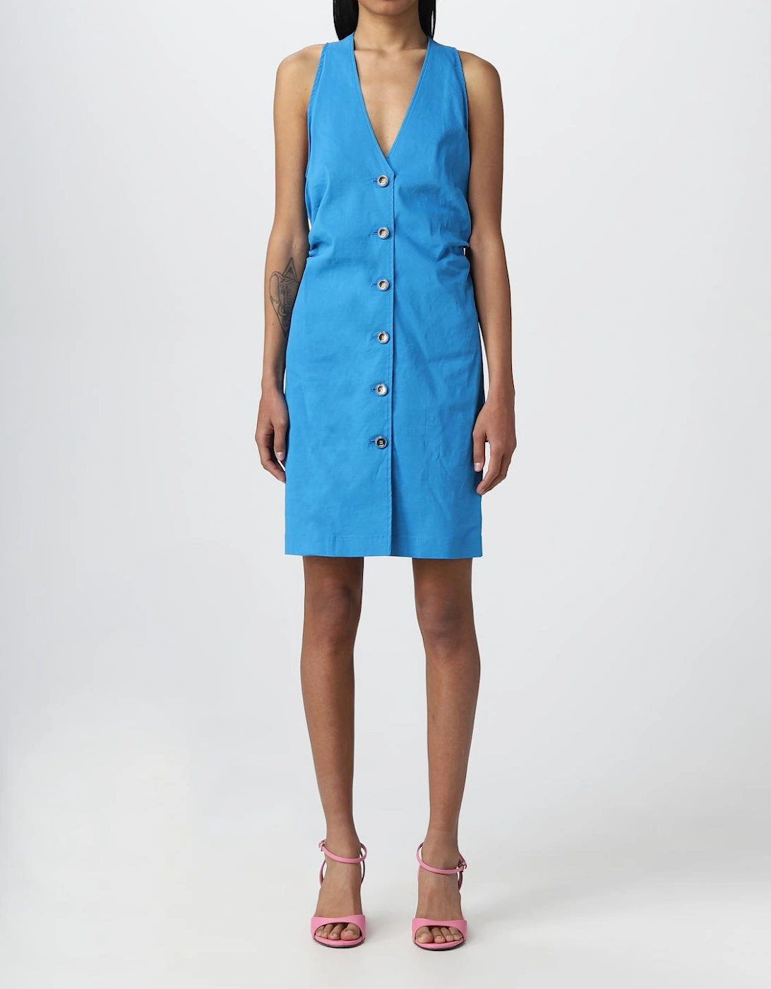 ButtonFront Sleeveless Mini Dress, 4 of 3