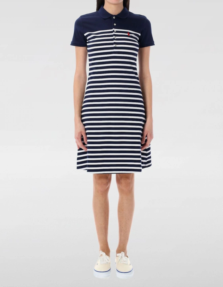 Striped Polo Dress Short Sleeves