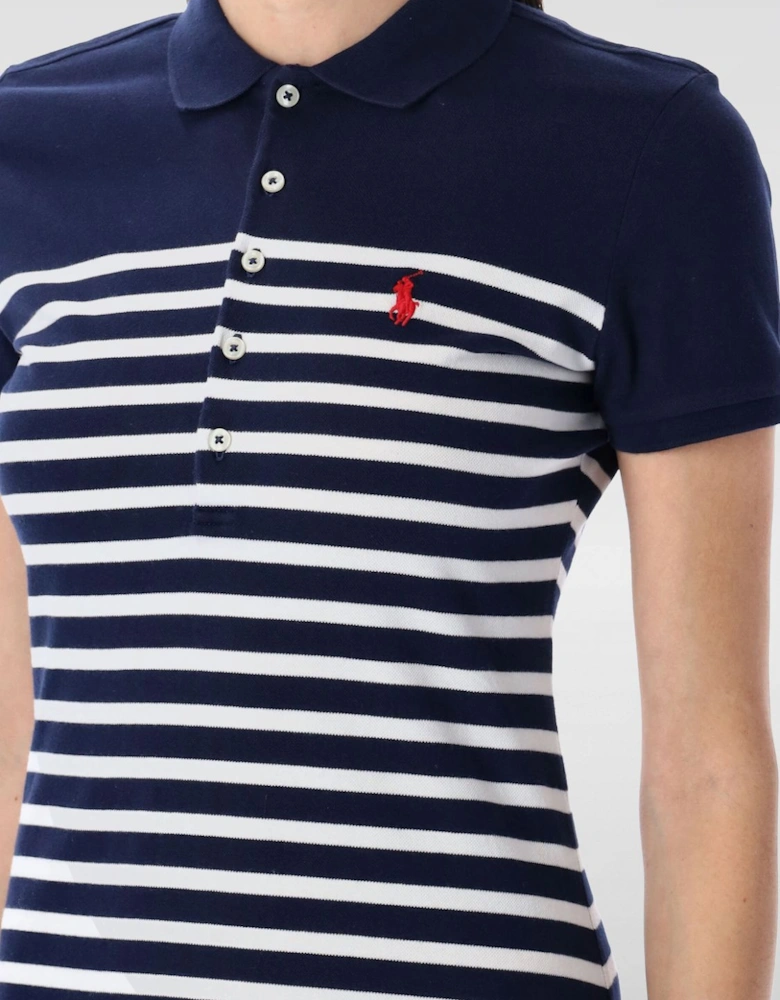Striped Polo Dress Short Sleeves