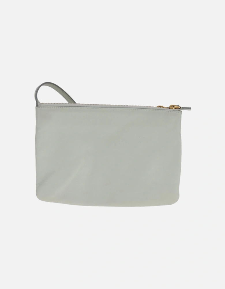 Leather Trio Shoulder Bag with Gold Accents