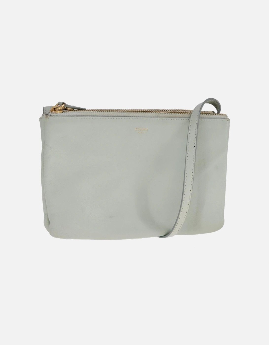 Leather Trio Shoulder Bag with Gold Accents, 11 of 10