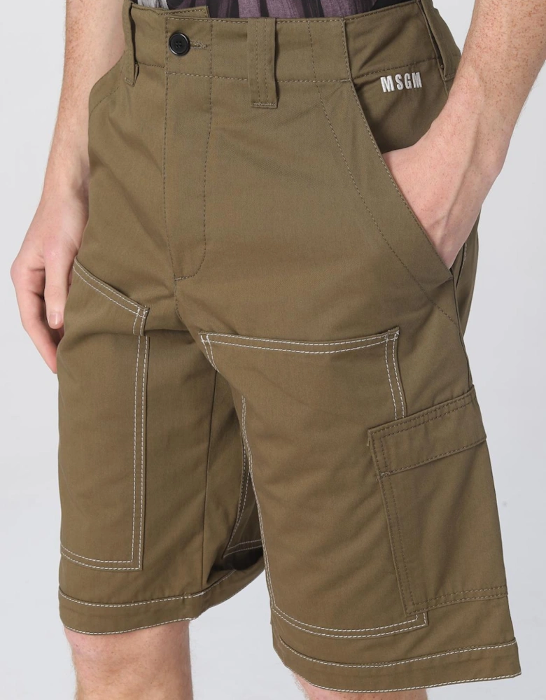 Cargo Shorts with Contrast Stitching