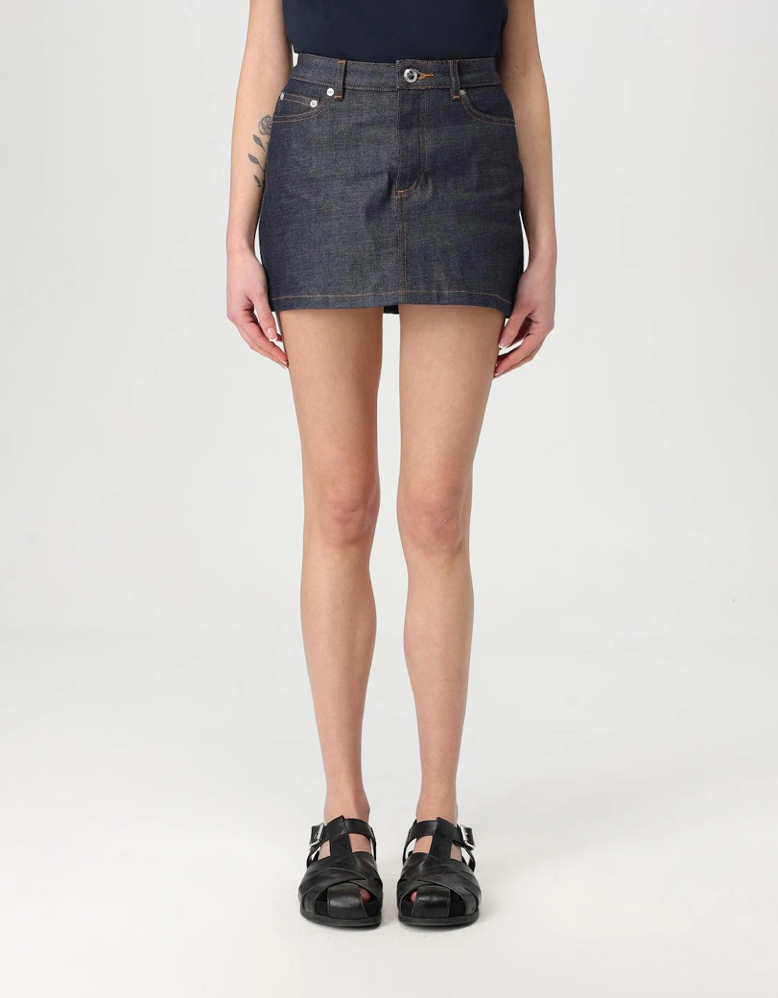 Denim Mini Skirt 5Pocket ALine, 4 of 3