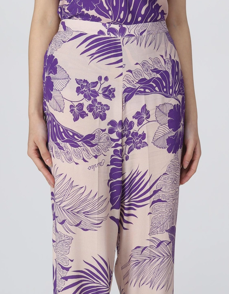 Floral Print Wide Leg Pants