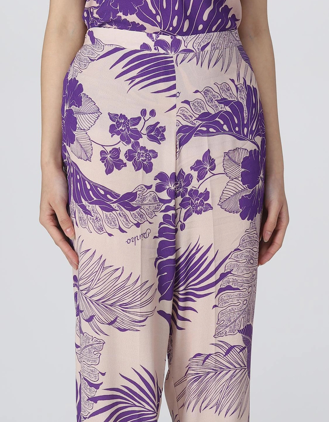 Floral Print Wide Leg Pants
