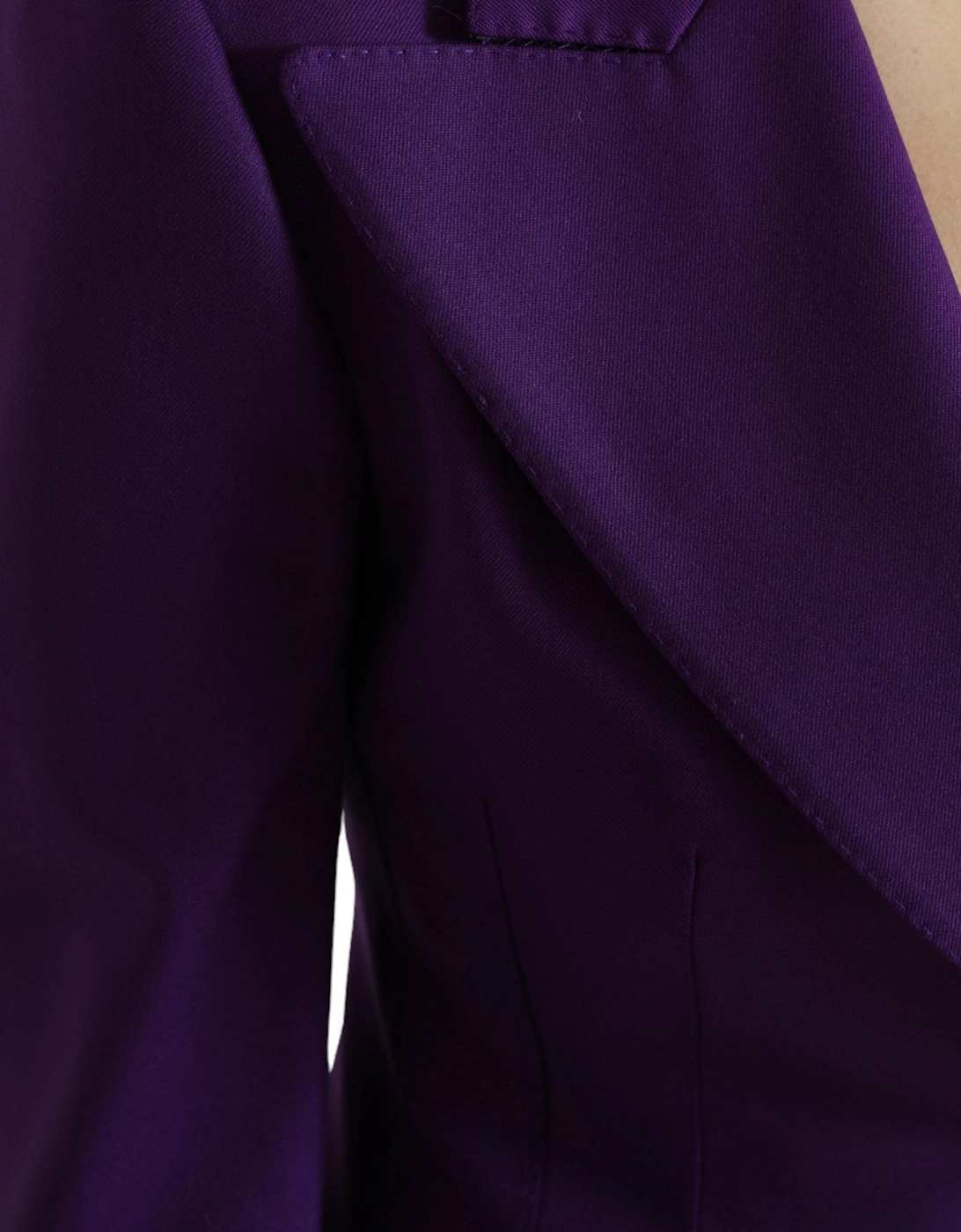Single-Breasted Wool Blazer with Peaked Lapels