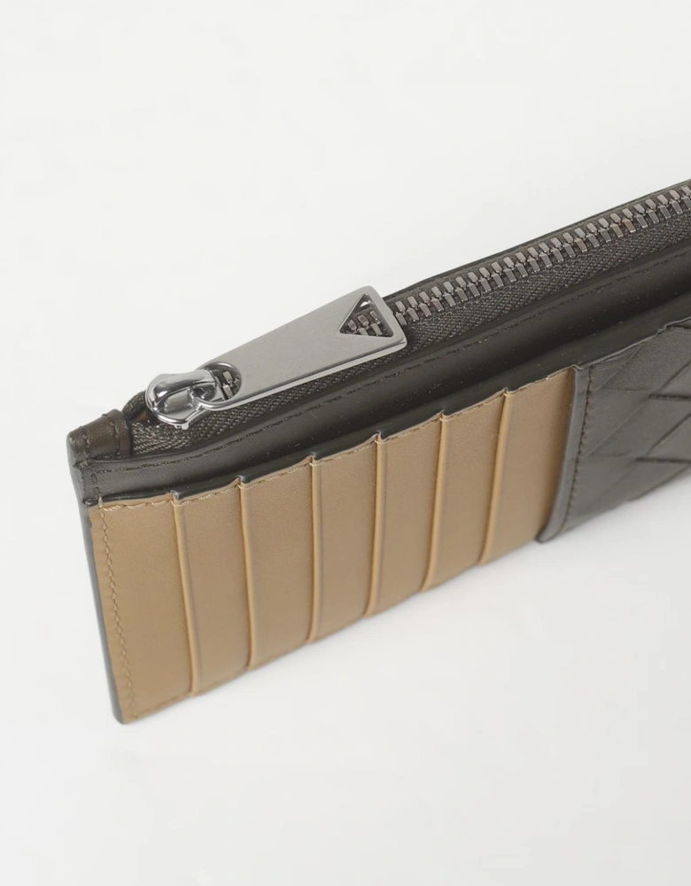 Leather Card Holder Zip Wallet