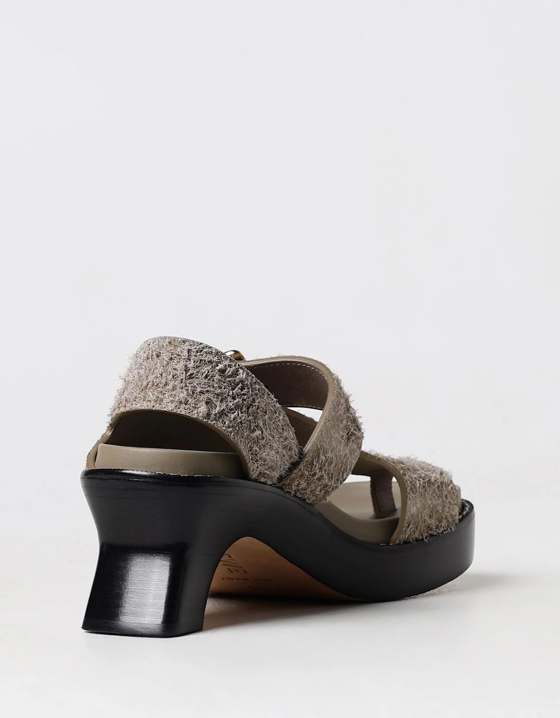 Heeled Suede Sandals Buckle