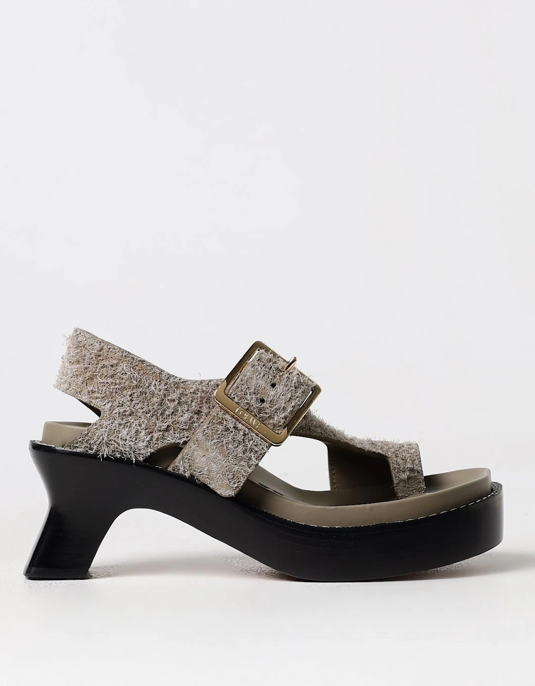 Heeled Suede Sandals Buckle, 5 of 4