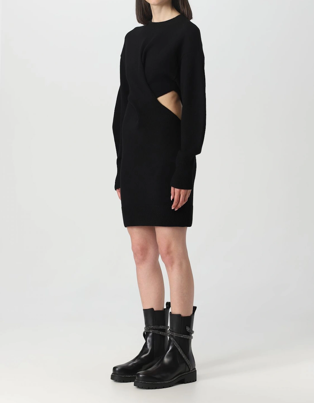 Cutout Twist Mini Knit Dress
