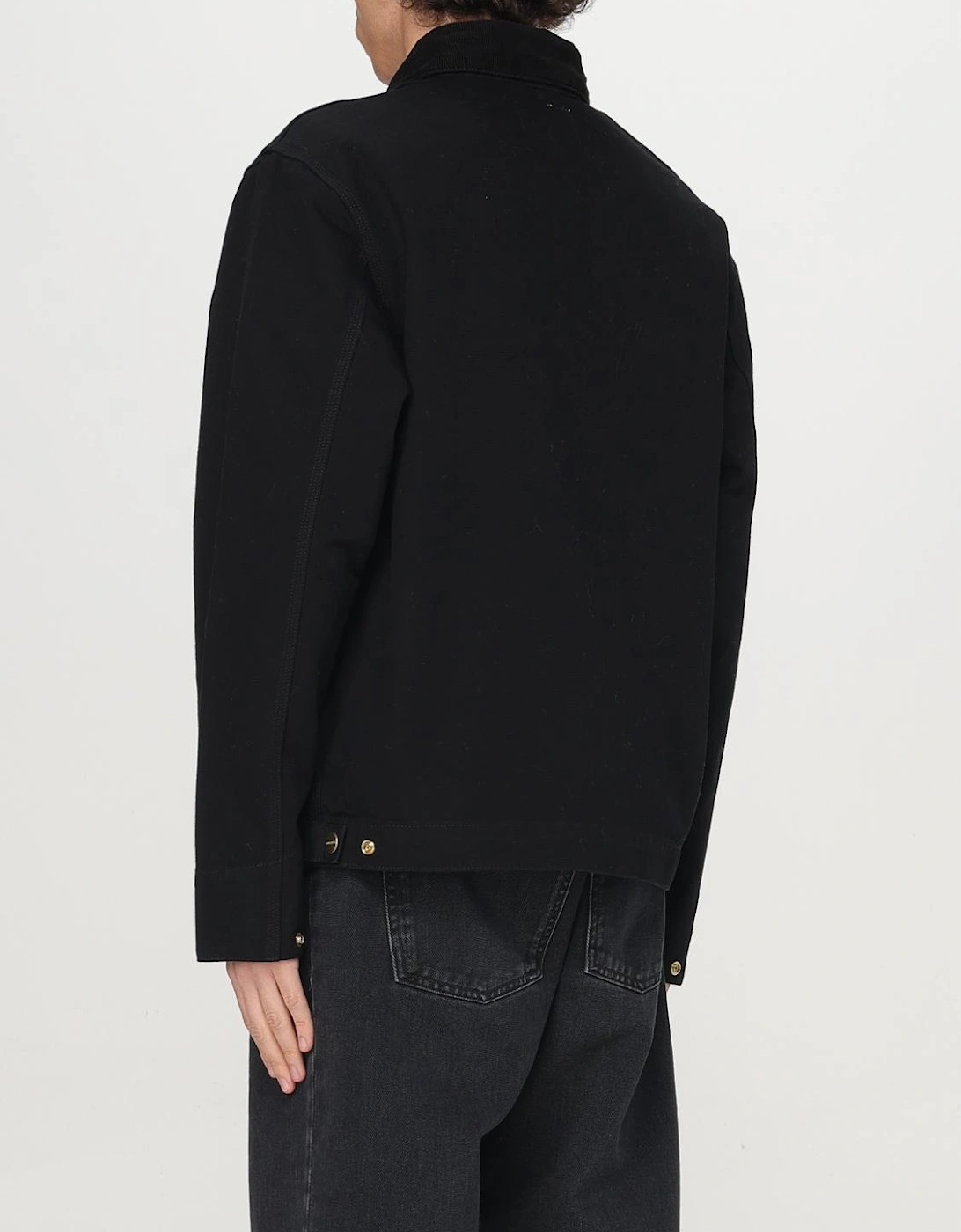 Zip-Up Jacket with Classic Collar and Chest Logo Detailing for Everyday Style