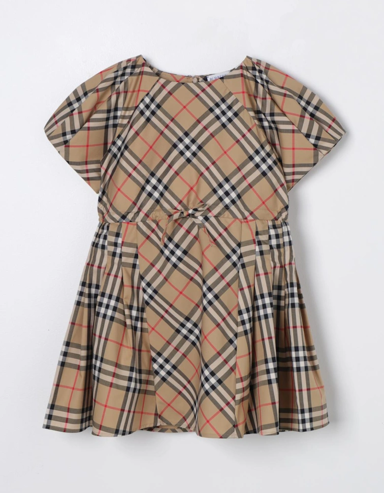 Pleated Plaid Dress