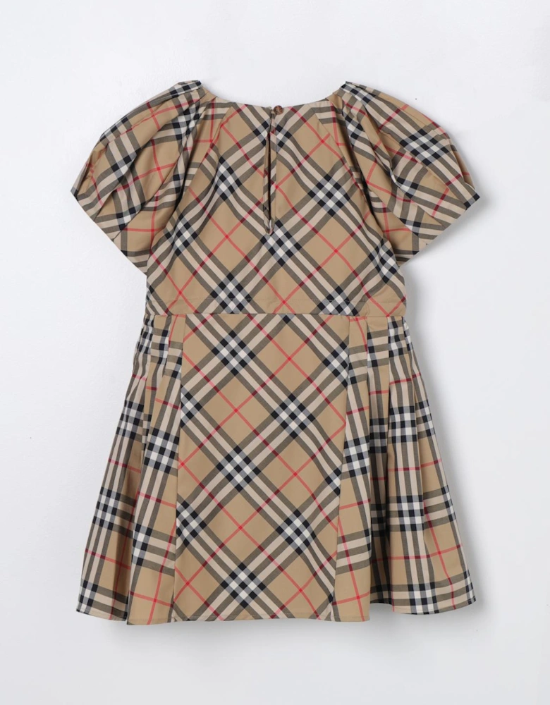 Pleated Plaid Dress