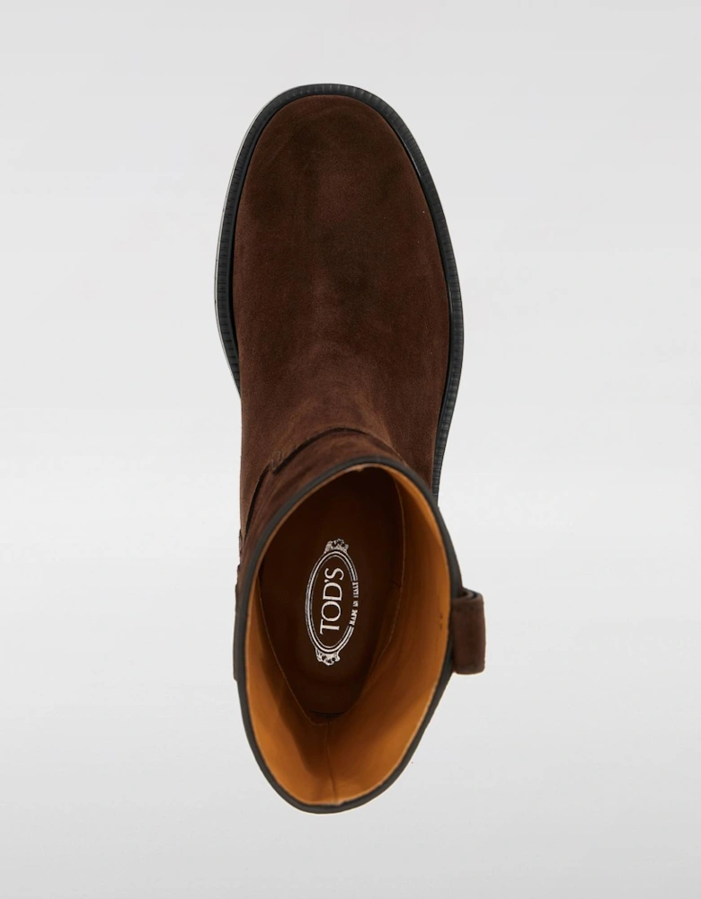 Suede Ankle Boots TBar Detail