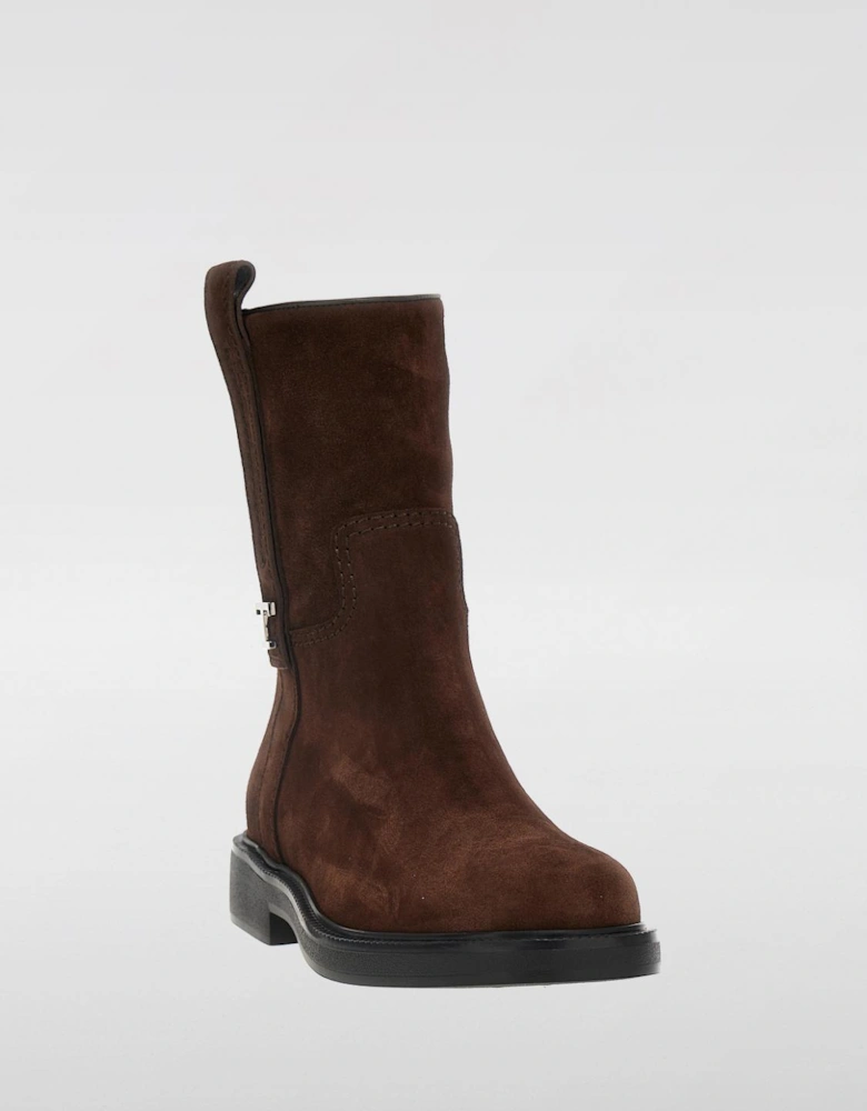 Suede Ankle Boots TBar Detail