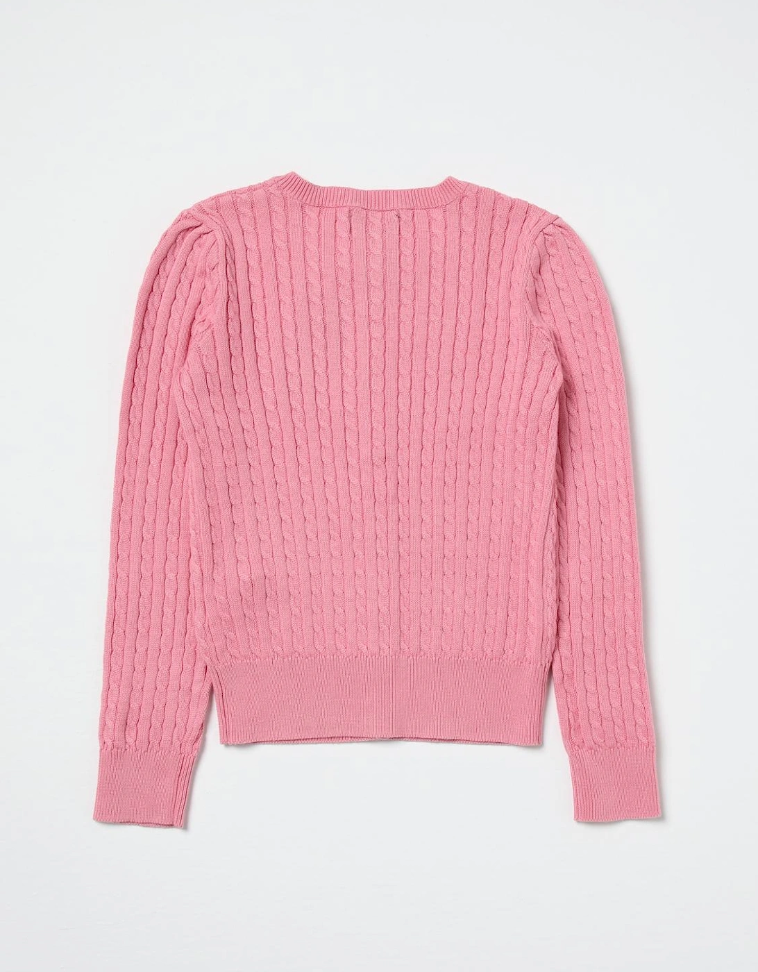 Girls Cable Knit Cardigan Sweater