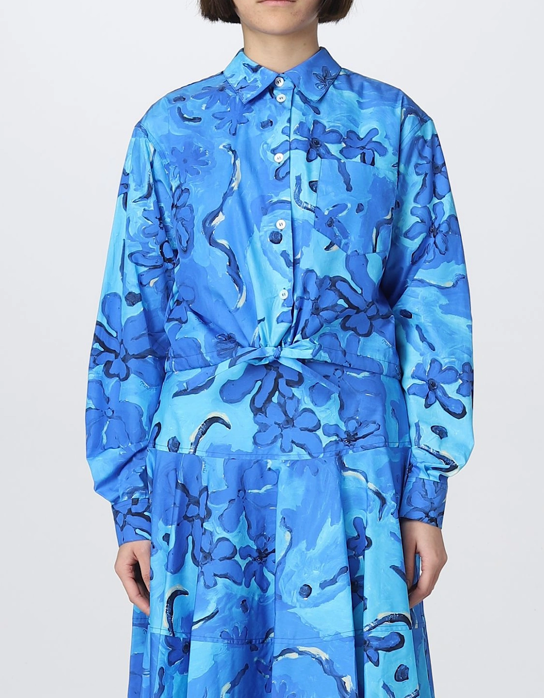 Floral Print Poplin Midi Dress, 6 of 5