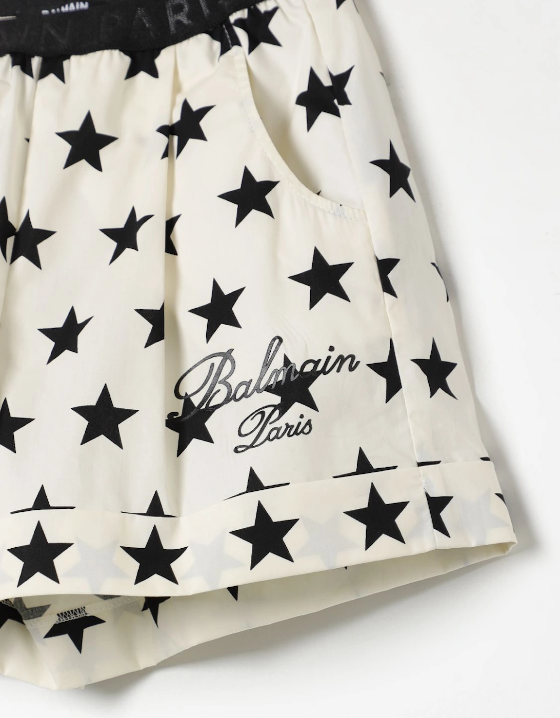 Star Print Cotton Shorts