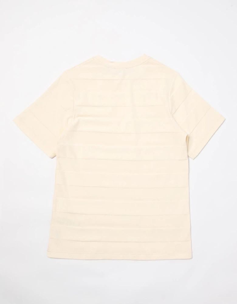 Horizontal Stripe Embroidered Tee
