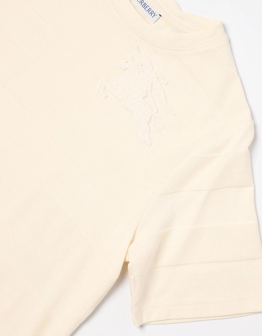 Horizontal Stripe Embroidered Tee