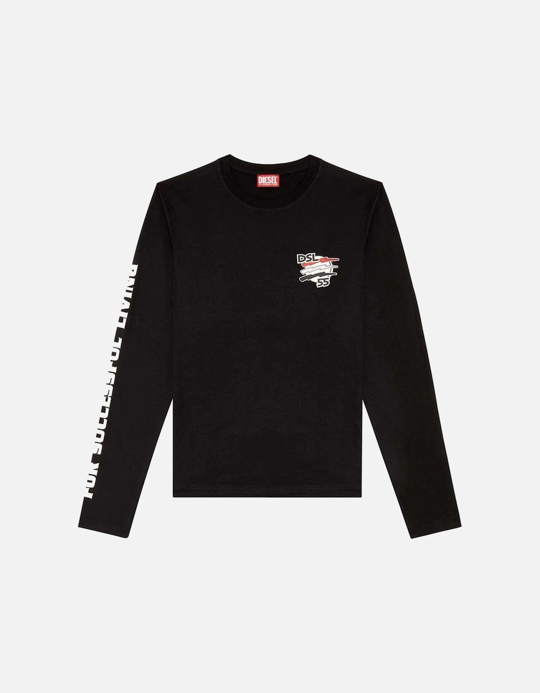 Printed Cotton Slip-On Sweatshirt with Long Sleeves and Round Neck, 4 of 3