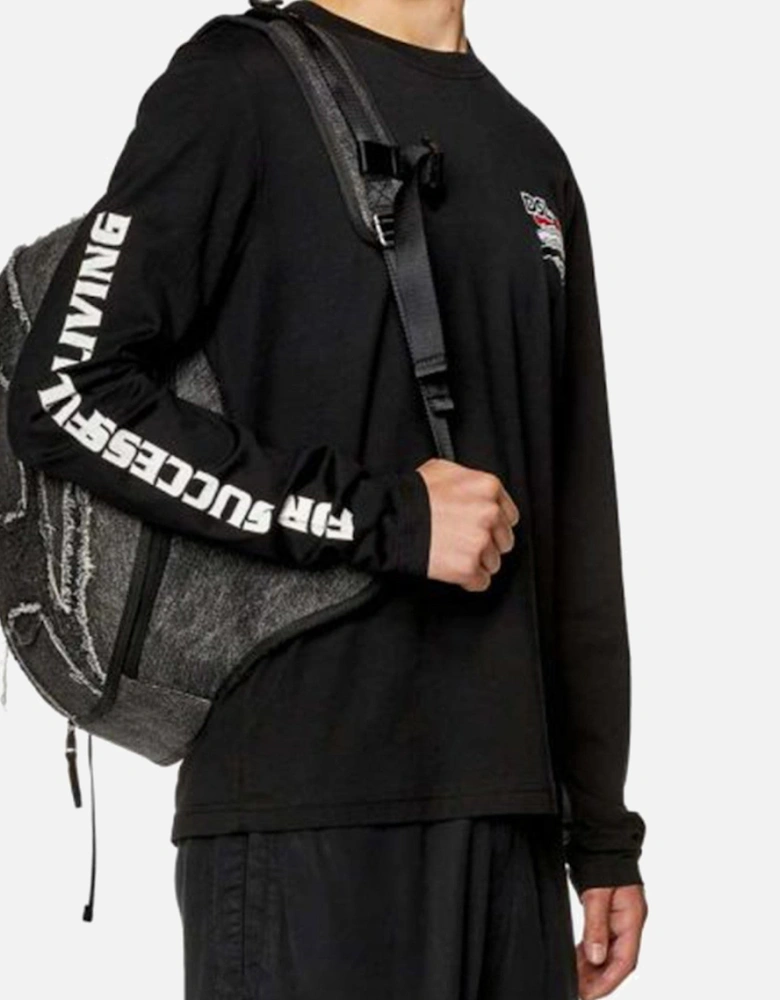 Printed Cotton Slip-On Sweatshirt with Long Sleeves and Round Neck