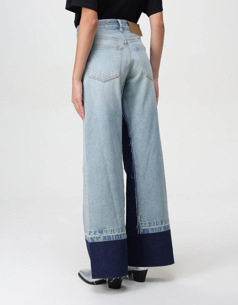 Patchwork WideLeg Jeans