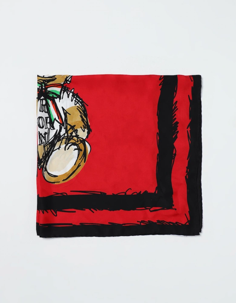 Silk Scarf Teddy Bear Print