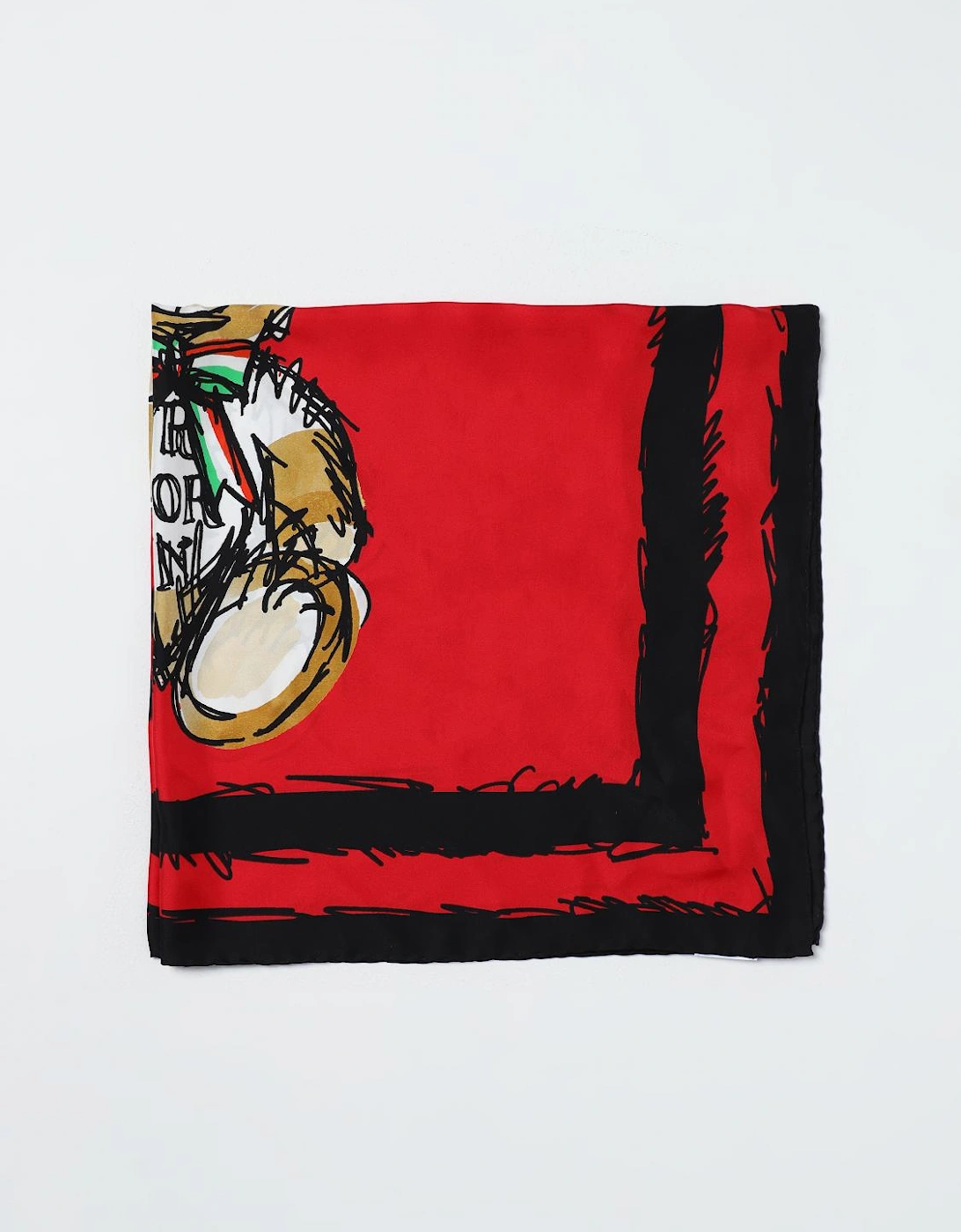 Silk Scarf Teddy Bear Print