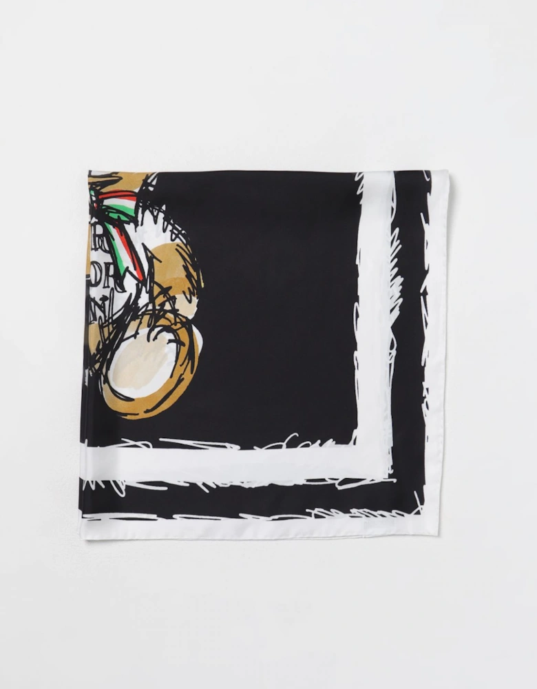 Silk Scarf Teddy Bear Print