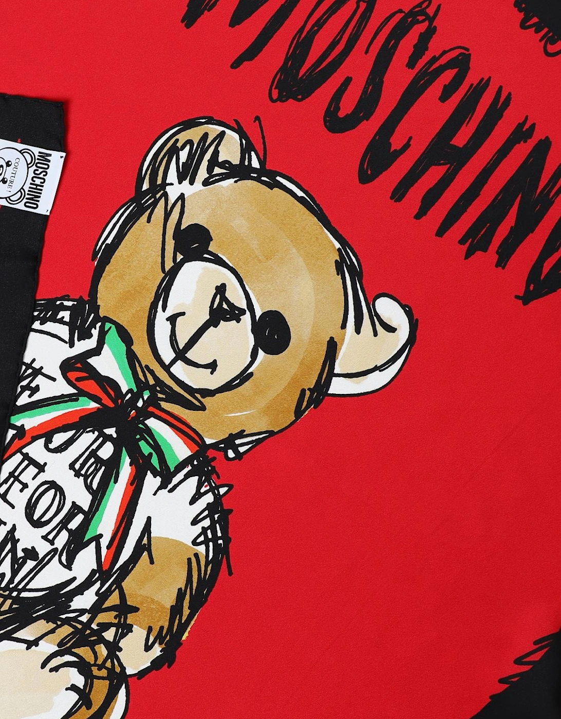 Silk Scarf Teddy Bear Print