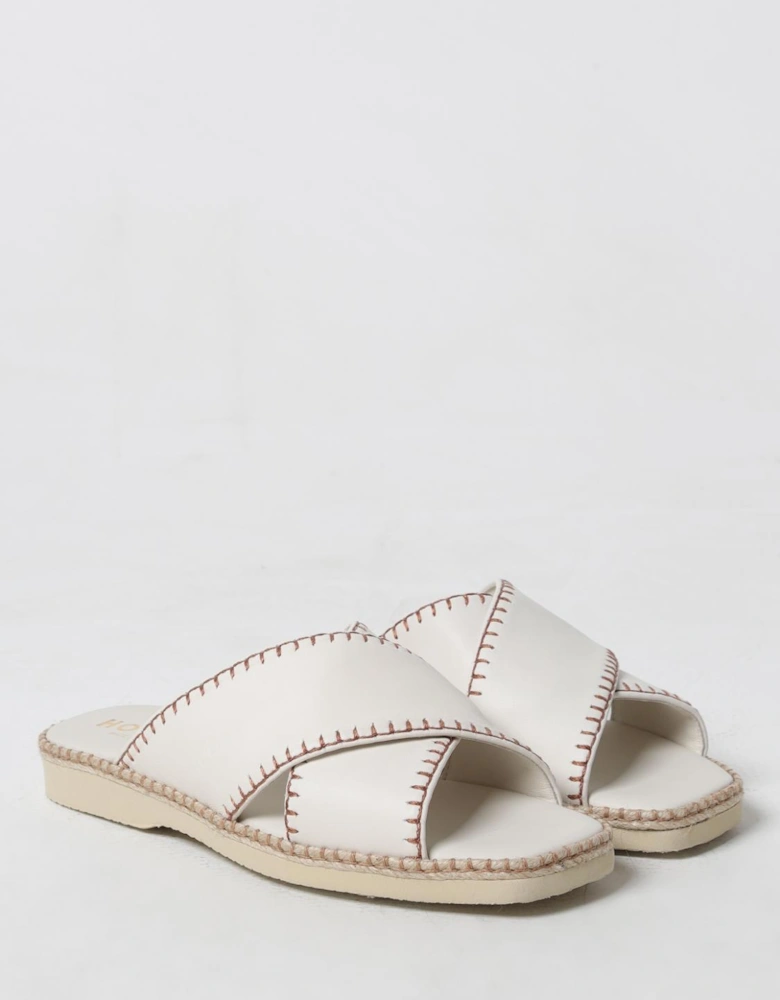 CrossStrap Leather Jute Sandals