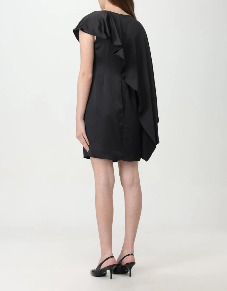 Asymmetrical Draped Silk Dress