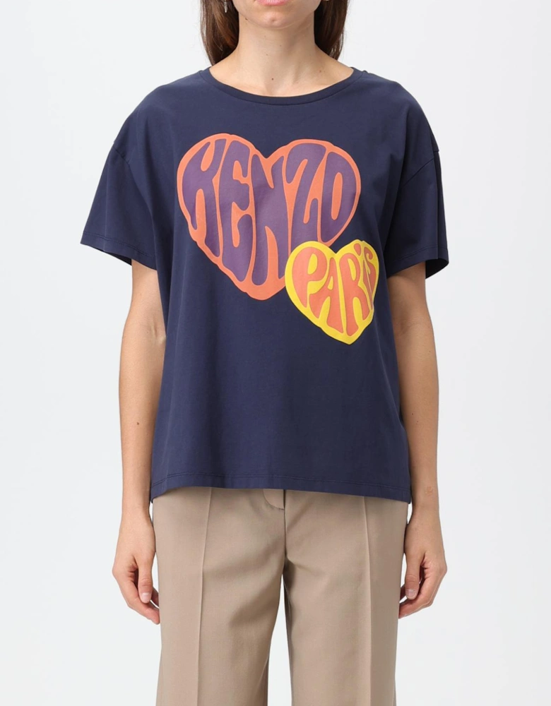 Heart Print Boxy Fit Tee