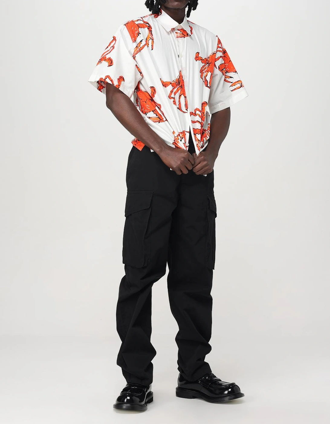 Crab Print Short Sleeve Shirt