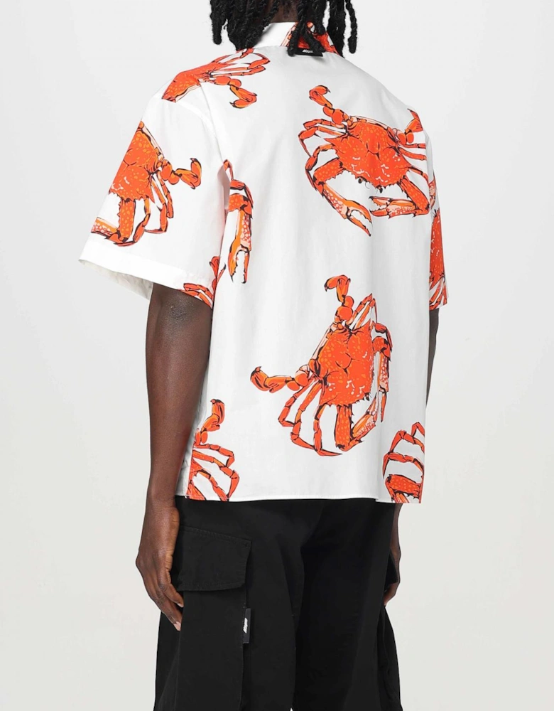 Crab Print Short Sleeve Shirt