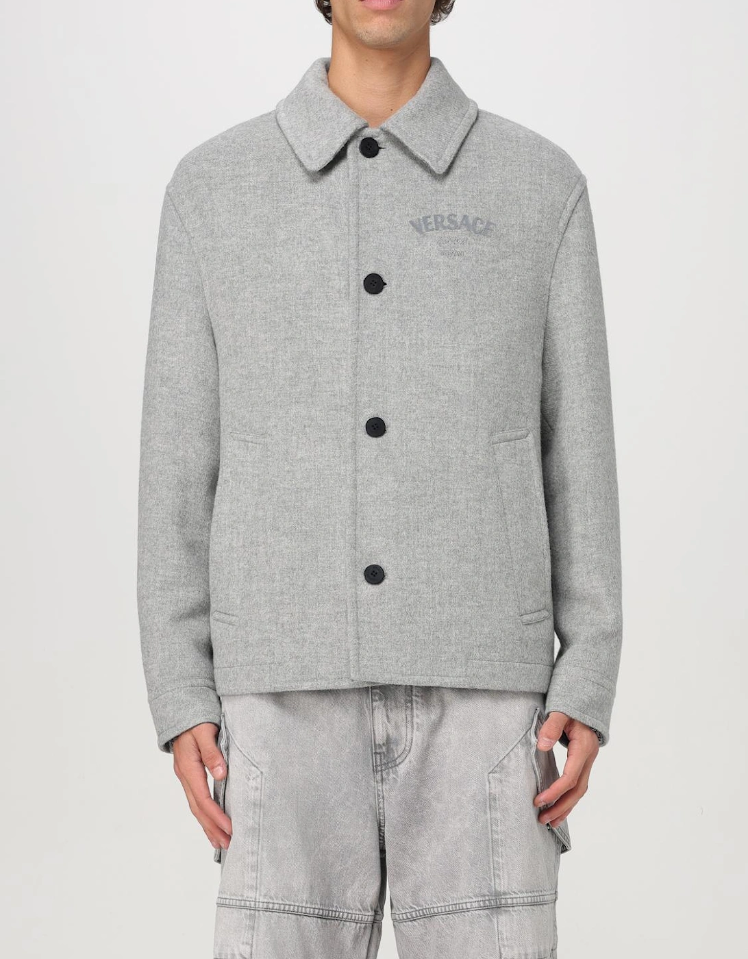 Wool Jacket Grey Button Closure, 6 of 5