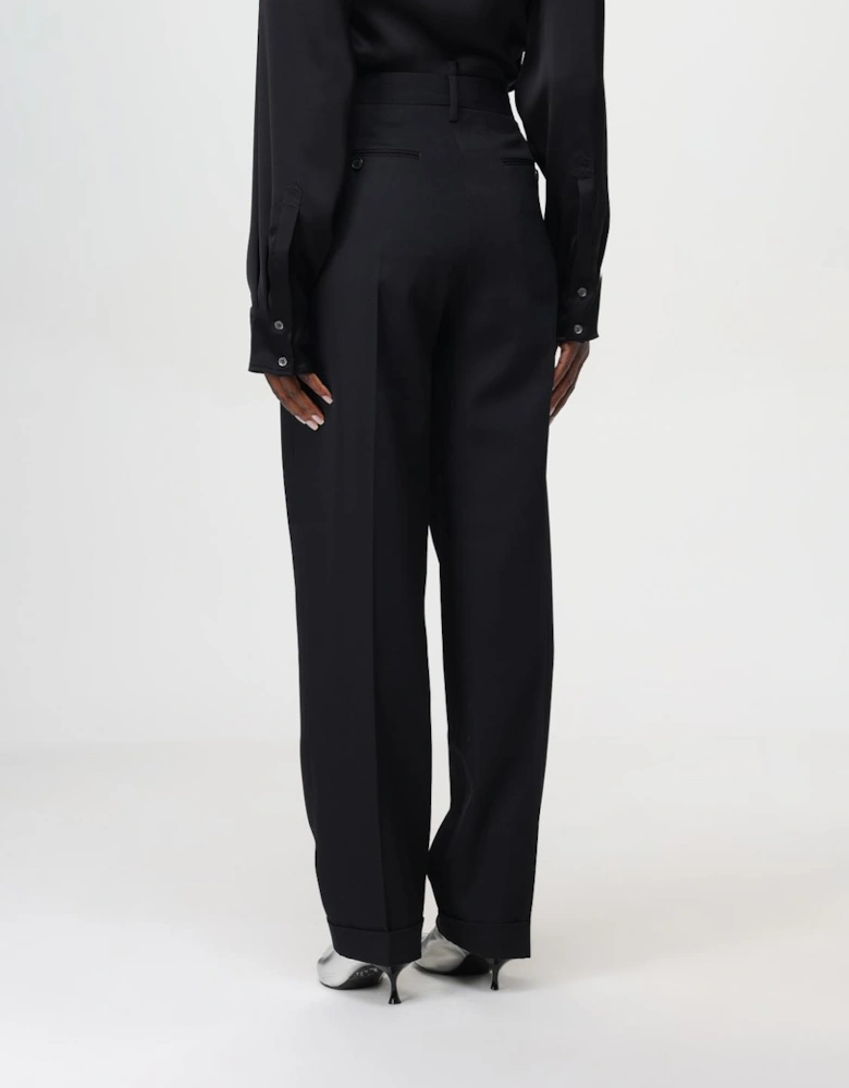 Wide Leg Wool Trousers