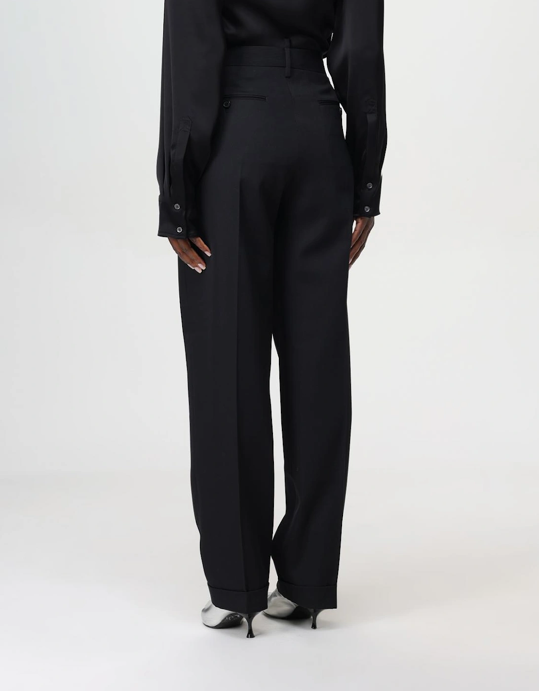 Wide Leg Wool Trousers