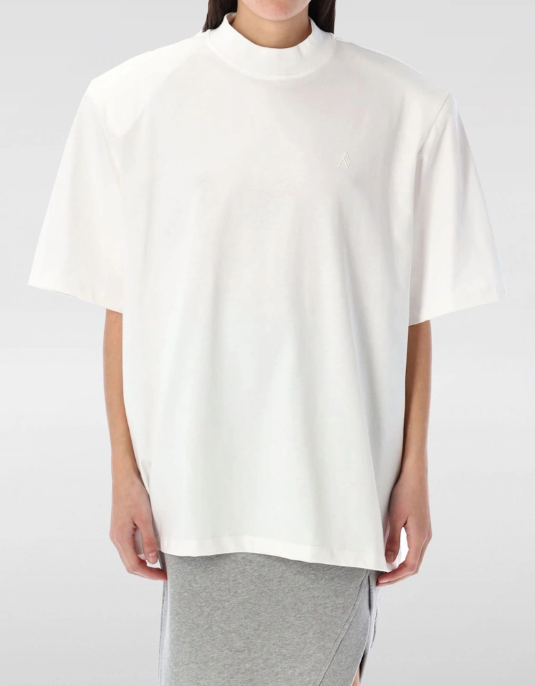 Mock Neck Short Sleeve Oversized Tee