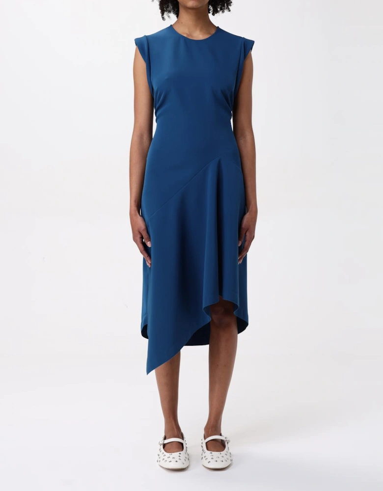 Asymmetrical Hem Midi Dress