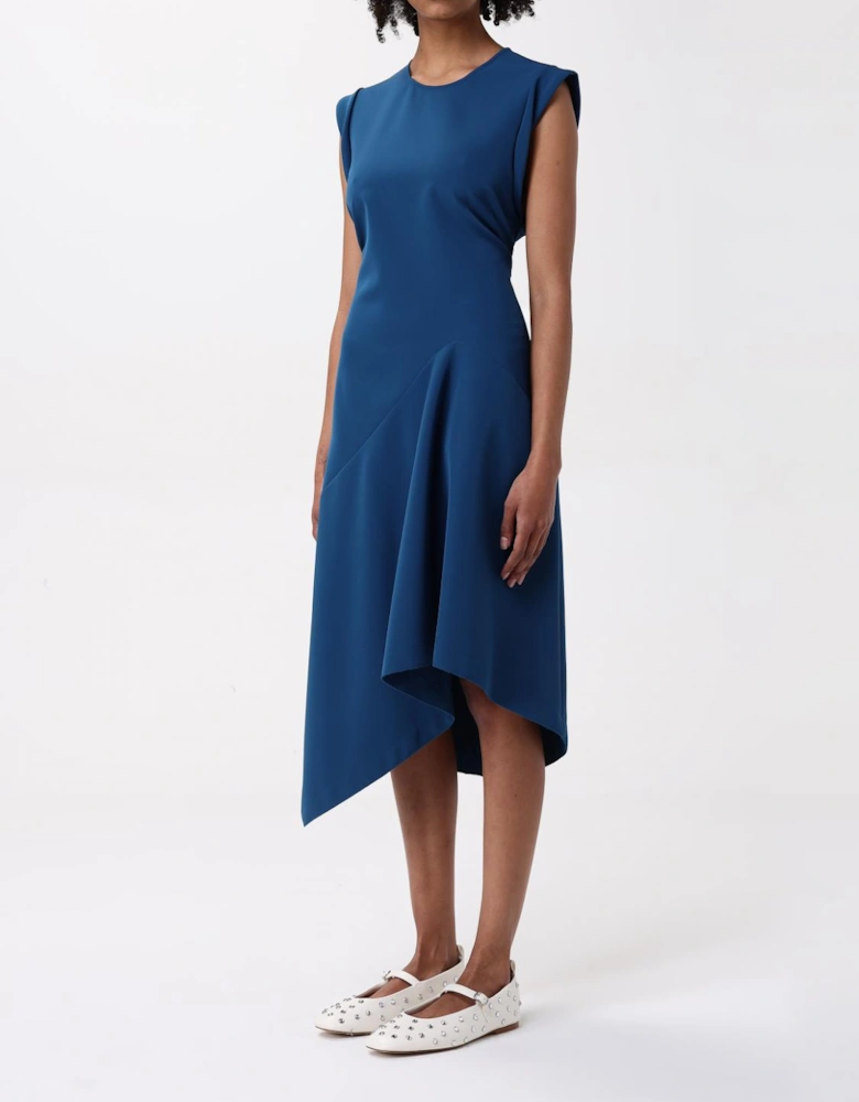 Asymmetrical Hem Midi Dress