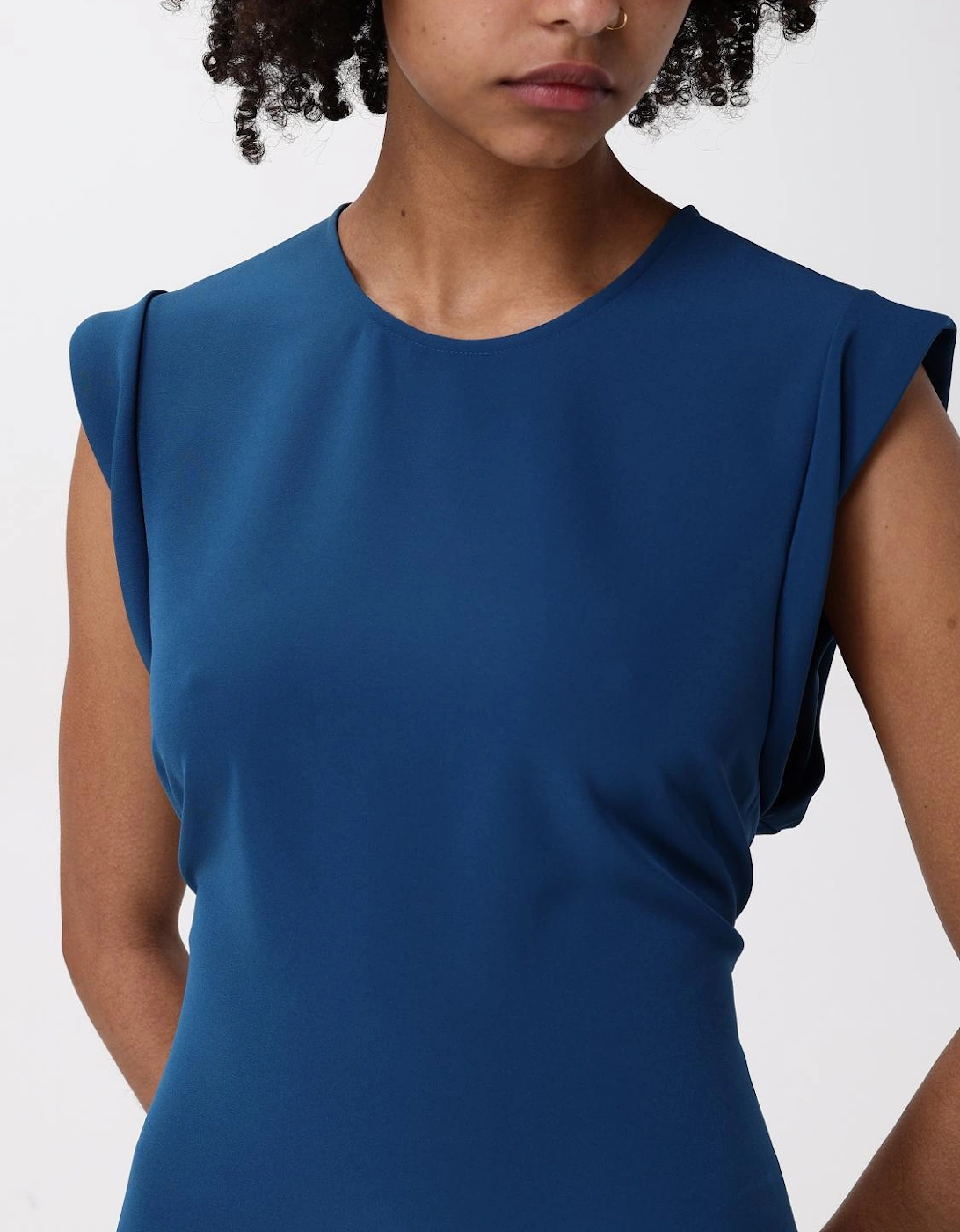 Asymmetrical Hem Midi Dress