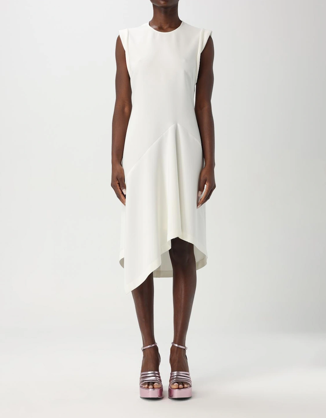 Asymmetrical Hem Midi Dress
