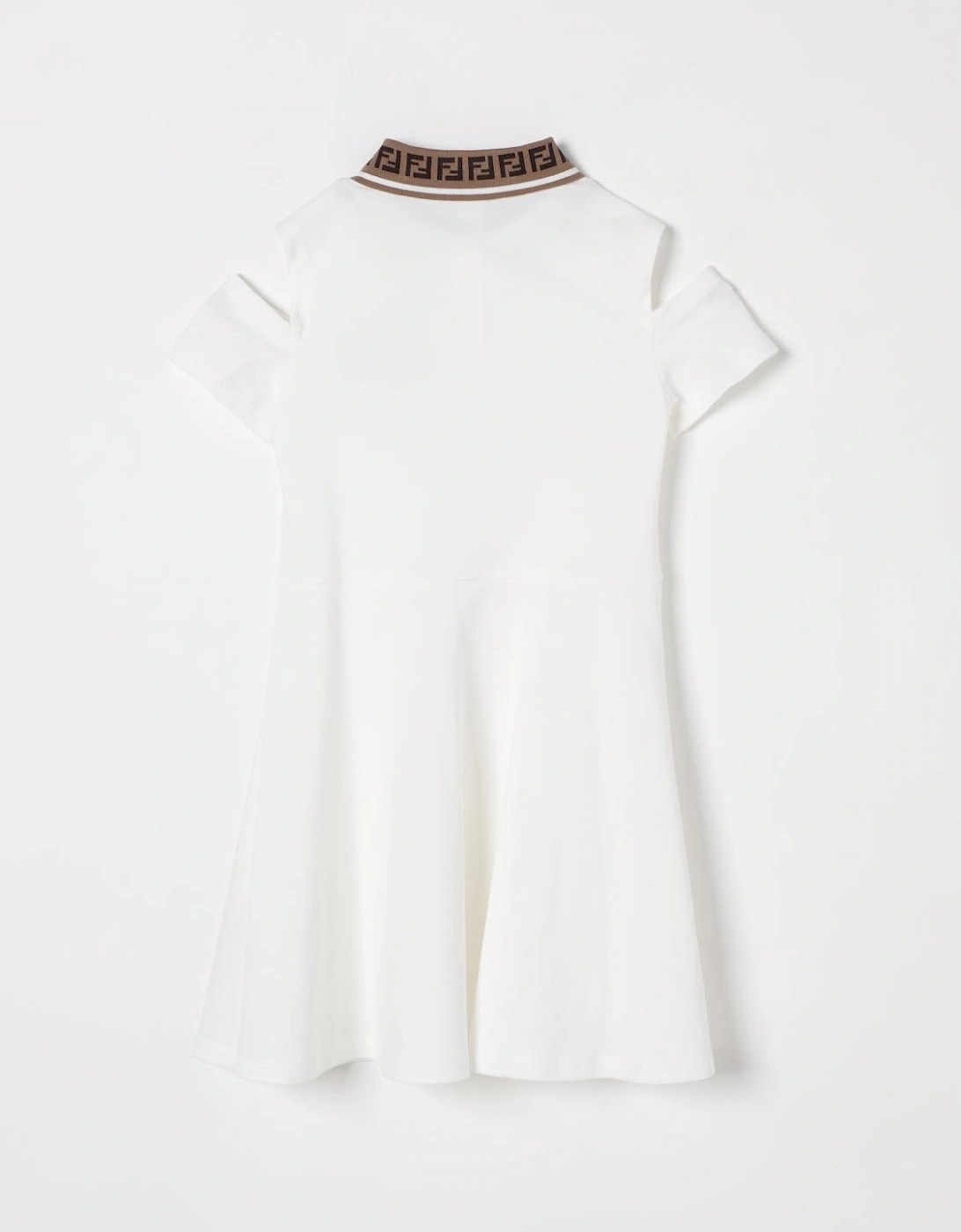 Kids Polo Dress with Cutout Shoulders